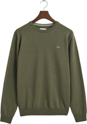 Gant Superfine Lambswool Cneck Mand Juniper Green Sweaters Str L - hos...