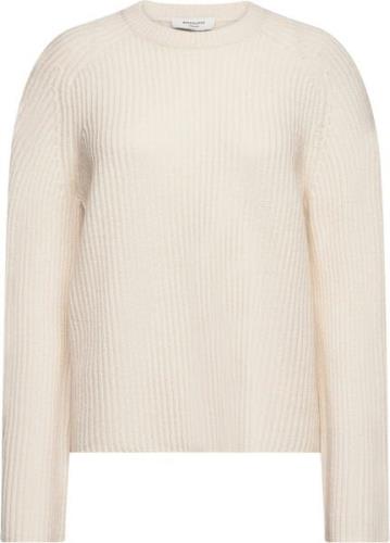 Rosemunde Fisherman rib Pullover Kvinde Hvid Sweaters Str L - Uld hos ...