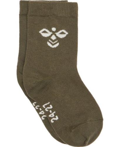 Hummel Sutton Socks Str 37-40 - Grøn Strømper Bomuld hos Magasin