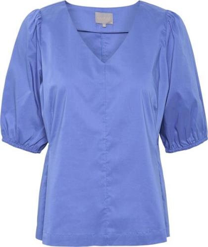 Culture Cuantoinett SS Blouse Kvinde Dazzling Blue Kortærmede Bluser S...