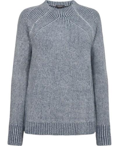 Montego Plated Rib Ragla Kvinde Smokey Blue Sweaters Str 40 - hos Maga...