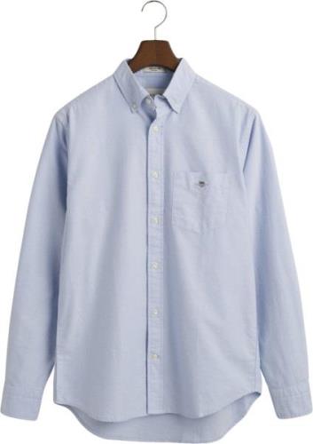 Gant REG Oxford Shirt Mand Light Blue Langærmede Skjorter Str L - hos ...