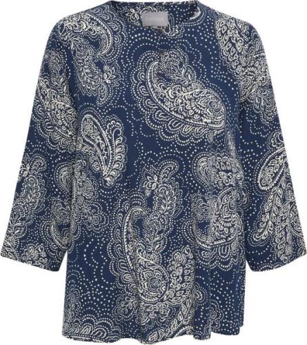 Culture Cupolly Blouse Kvinde Green/pink Paisley Kortærmede Bluser Str...