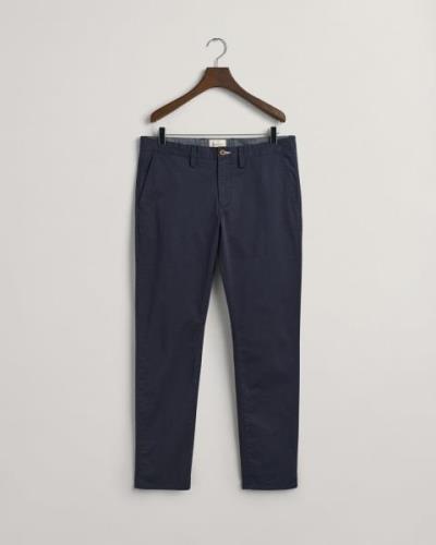 Gant Slim Twill Chinos Mand Marine Chinos Str 30/32 - hos Magasin