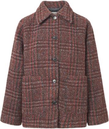 Nué Notes Glasgow Jacket Kvinde Red Blue Check Overgangsjakker Str 40 ...