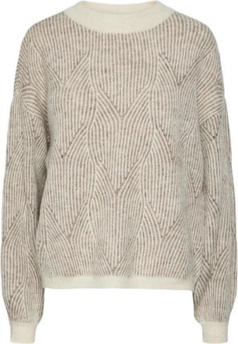 Pieces Pcjenna LS Oneck Knit Noos BC Kvinde Hvid Sweaters Str M - hos ...