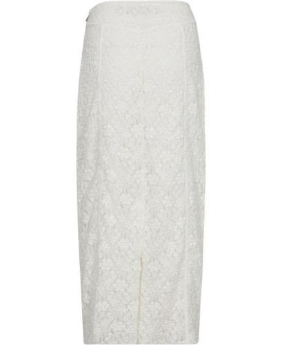 ROTATE Birger Christensen Lace Maxi Skirt Kvinde Bright White Maxi Ned...