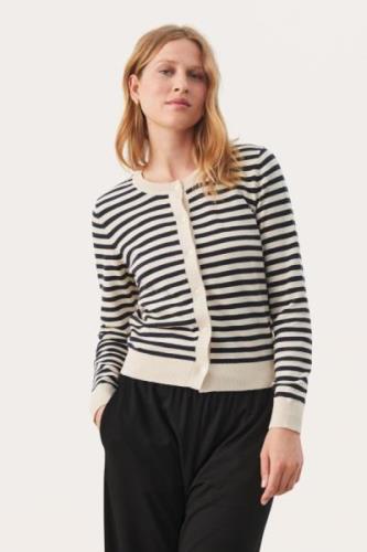 Part Two Tanishapw CA Kvinde Whitecap Gray Stripe Cardigans Relaxed Fi...