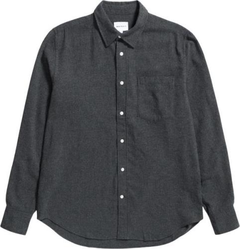 Norse Projects Algot Relaxed Wool Shirt Mand Grå Langærmede Skjorter S...