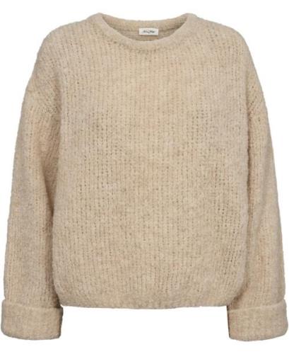 American Vintage Zol18ah23 Kvinde Beige Sweaters Str S - hos Magasin