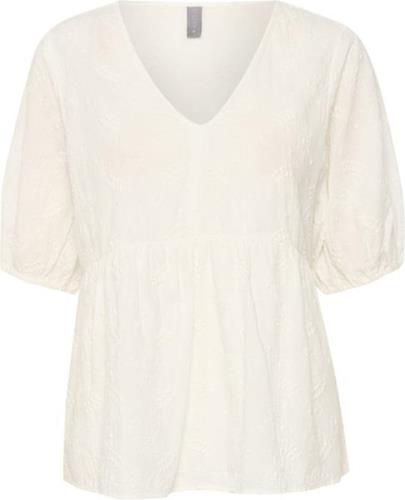 Culture Cueve Blouse Kvinde Spring Gardenia Kortærmede Bluser Str L - ...