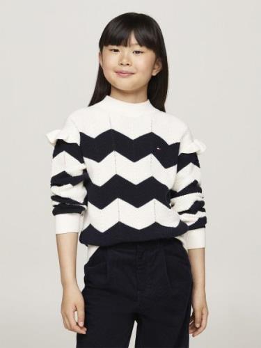 Tommy Hilfiger Wavy Stripe Sweater Str 8 - Ivory Petal Stripe Sweatshi...