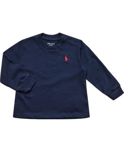 Polo Ralph Lauren Cotton Jersey Longsleeve Tee Str 6M / 6-9 mdr - Blå ...