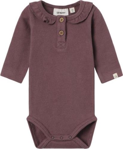 Lil' Atelier Nbfthoro HOU LS Slim Body LIL Str 86 - Rose Brown Langærm...