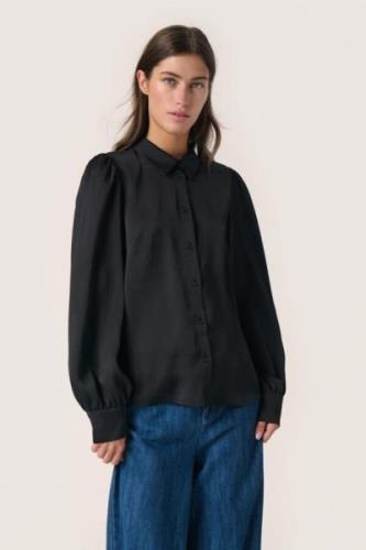 Soaked in Luxury Slparis Shirt LS Kvinde Black Langærmede Skjorter Cla...