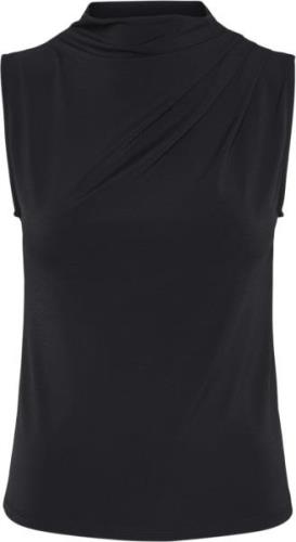 Pieces Pcmadison SL Draped TOP Noos BC Kvinde Sort Toppe Str L - hos M...