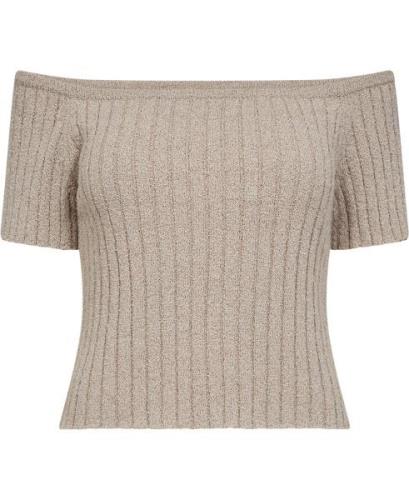 Envii Enserve SS Knit 7123 Kvinde Oatmeal Sweaters Str M - hos Magasin