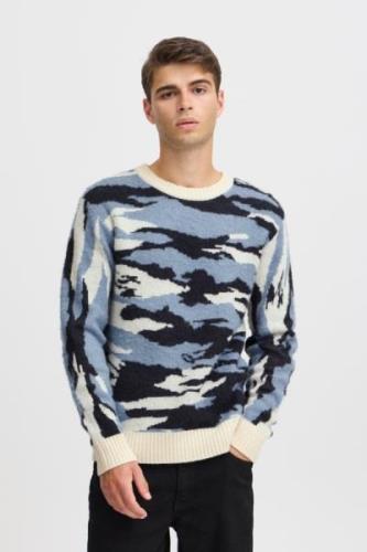 Casual Friday Cfklaes Camo Knit Mand Dark Navy Sweaters Relaxed Fit St...