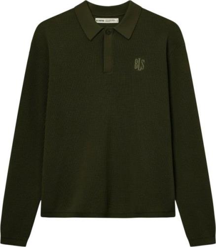 BLS Hafnia Willam Knit Polo Mand Army Sweaters Str S - hos Magasin