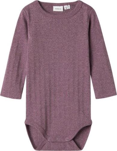 Name It Nbfohusa LS Body Str 68 - Arctic Dusk Langærmede Bodies hos Ma...