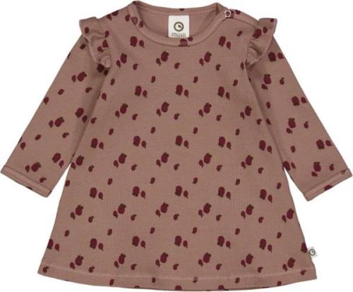 Müsli by Green Cotton Apple l/s Dress Baby Str 92 - Daydream/ Cabernet...