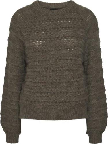 Pieces Pcjayda LS Oneck Knit Noos Kvinde Morel Sweaters Str L - hos Ma...