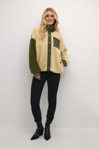 Culture Cutally Teddy Fleece Jacket Kvinde Olive Night Overgangsjakker...