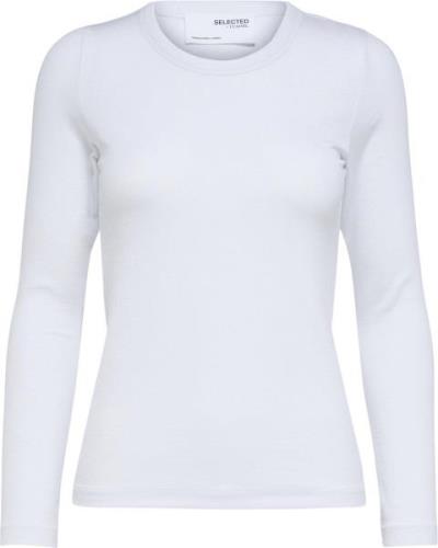 Selected Femme Slfdianna LS Oneck TOP Noos Kvinde Hvid Langærmede T-sh...