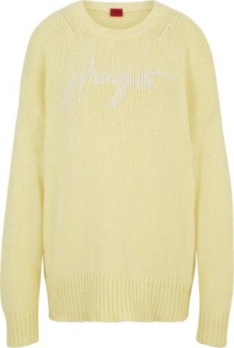 HUGO Sareed Kvinde Open Yellow Sweaters Str S - hos Magasin