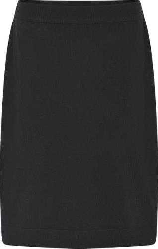 Micha Skirt_ BB Viscose Knit Kvinde Black Midi Nederdele Str L - hos M...