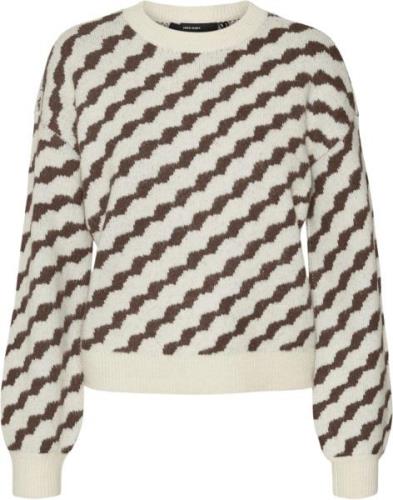 Vero Moda Vmlara LS Oneck Pullover BOO REP Kvinde Birch/w. Pinecone Wa...