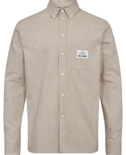 ELSK Doug Men's Button Down Shirt Mand 703 Otter Beige Langærmede Skjo...