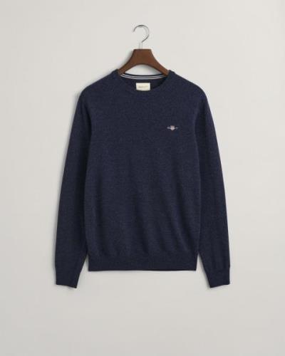 Gant Superfine Lambswool Cneck Mand Dark Navy Melange Sweaters Str L -...