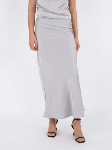 Neo Noir Vicky Heavy Sateen Skirt Kvinde Silver Maxi Nederdele Str 40 ...