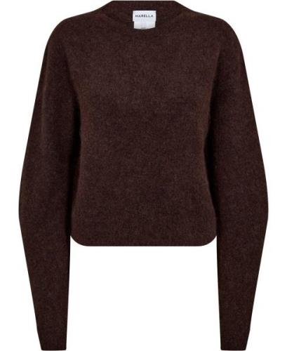 Marella Ovidio Sweater Alpaca Wool Blend Kvinde Brown Sweaters Str L -...