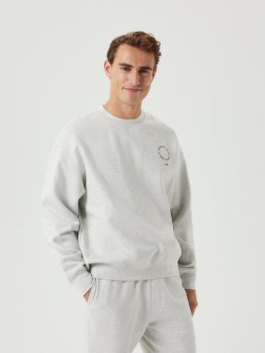 Björn Borg Borg Oversized Crew Mand Ultra Light Grey Melange Sweatshir...