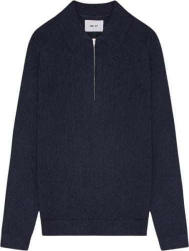 NN07 Hansie LS 6600 Mand Navy Melange Sweaters Str L - hos Magasin