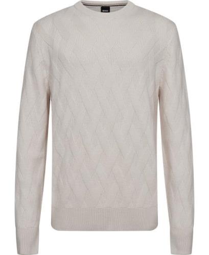 BOSS Helfredo Mand Open White Sweaters Str L - hos Magasin