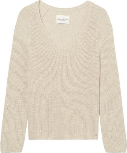 Marc O’Polo Pullover, Vneck, Long-sleeve, Half Kvinde Sandy Melange Sw...