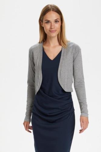 Kaffe Astrid Bolero Kvinde Grey Melange Cardigans Regular Fit Str L - ...