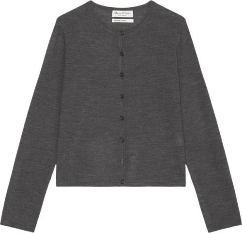 Marc O’Polo Cardigan, Longsleeve, Roundneck Kvinde Deep Grey Melange C...