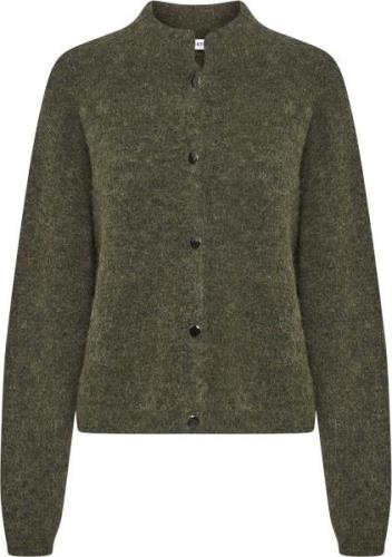 Gestuz Alphagz Short Cardigan Noos Kvinde Dark Olive Mélange Cardigans...