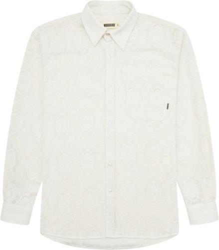 Woodbird Wbyuzo Knitted Shirt Mand Off White Langærmede Skjorter Str L...