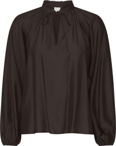 ICHI Ihkarlani LS Kvinde Black Langærmede Bluser Regular Fit Str 40 - ...