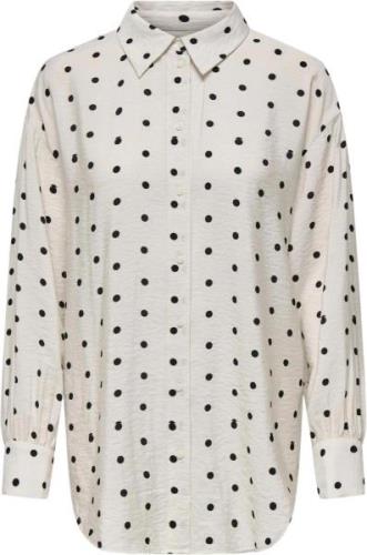 ONLY Onllilian DOT Blouse WVN Kvinde Blå Toppe Str L - hos Magasin