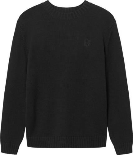 BLS Hafnia Emmet Knit Mand Black Sweaters Regular Fit Str S - hos Maga...