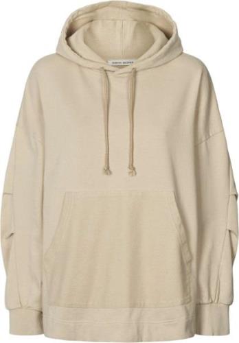 Rabens Saloner Loop Back Hoodie Sevilla Kvinde Oyster Toppe Str S/M - ...