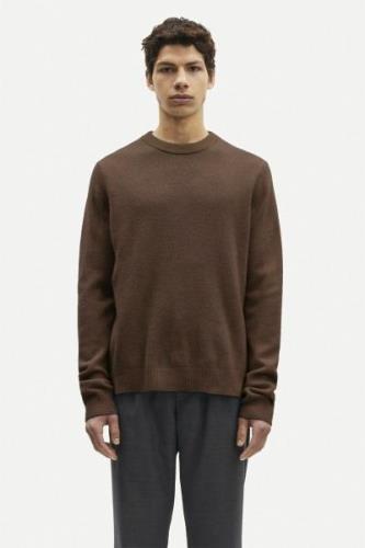 Samsøe Samsøe Isak Knit Sweater 15010 Mand Chocolate Torte Sweaters St...