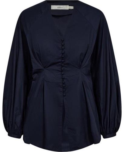 InWear Helveiw Blouse Kvinde Stormy Navy Langærmede Bluser Str 40 - ho...