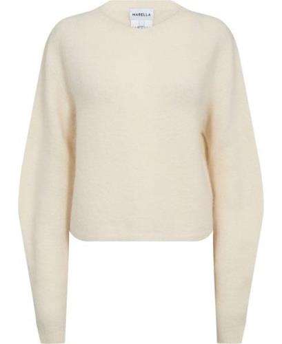 Marella Ovidio Kvinde Cream Sweaters Str L - Uld hos Magasin